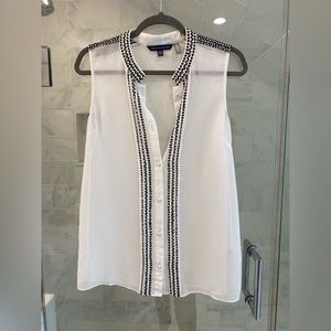 French Connection White Shear Maternity Top S